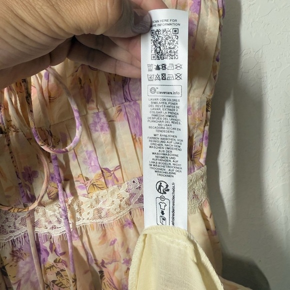 NWT ASOS Design Pintuck Slip Midi Dress With Lace Sz 4 - Picture 9 of 10